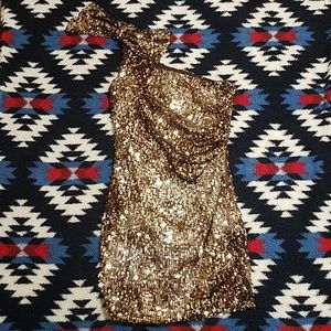 Gold Sequin Dress